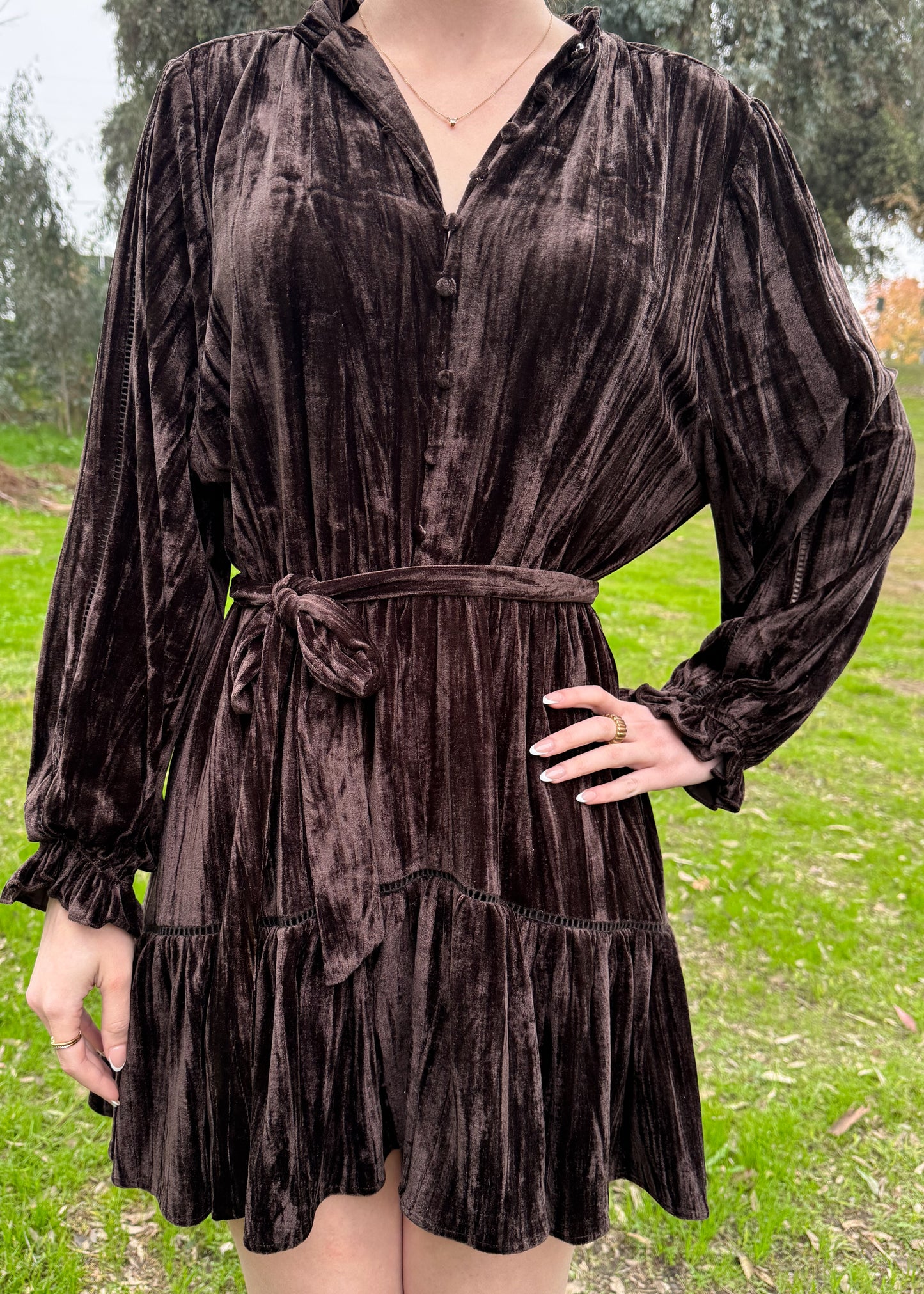 Nova Velour Mini Dress