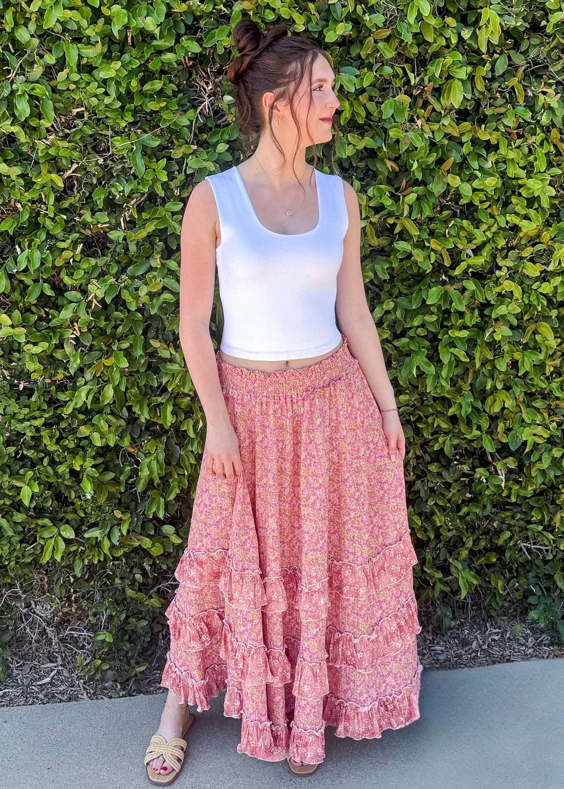 Ruffle and Rose Maxi Skirt