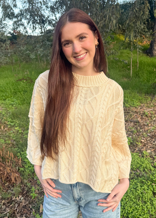 Get Cozy Cable Knit Sweater