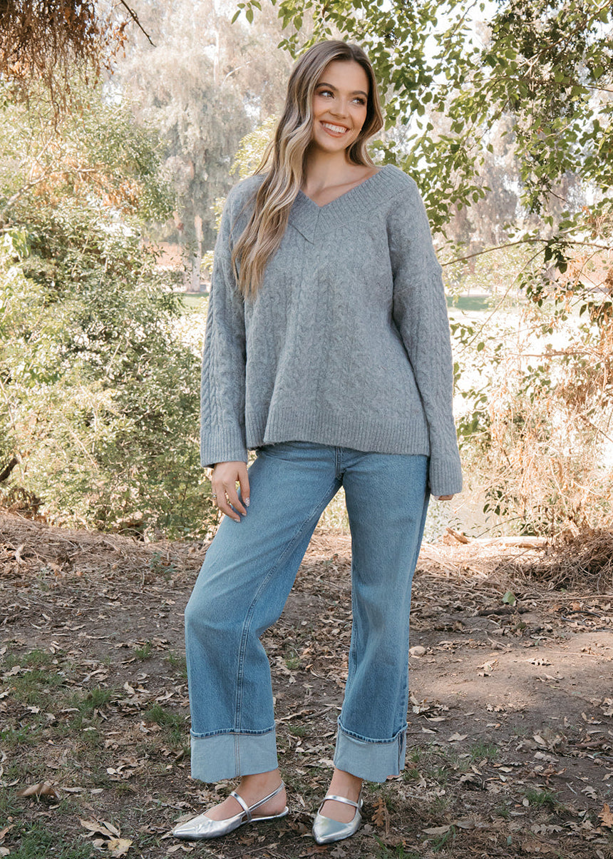Cobblestone Cable Knit Sweater