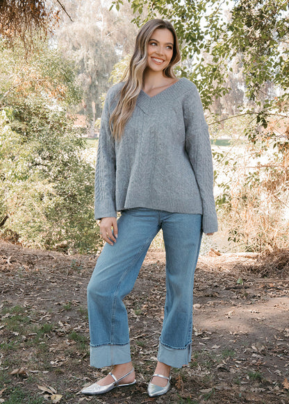 Cobblestone Cable Knit Sweater