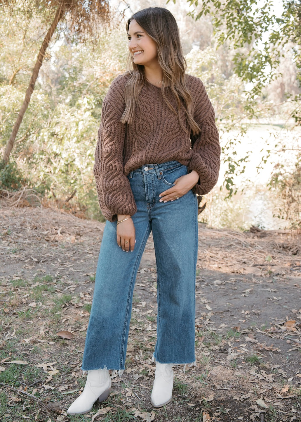 Chestnut Charm Knitted Sweater