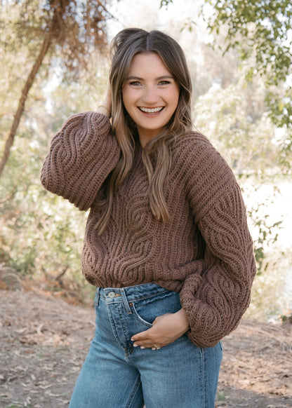 Chestnut Charm Knitted Sweater