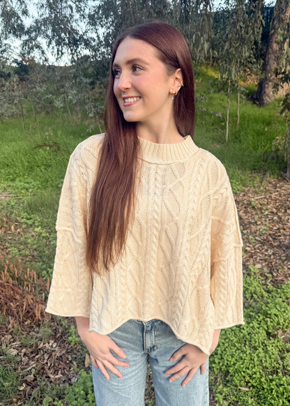 Get Cozy Cable Knit Sweater