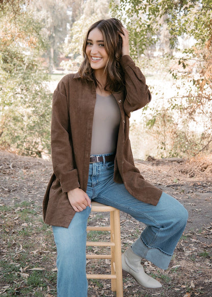Driftwood Corduroy Shacket
