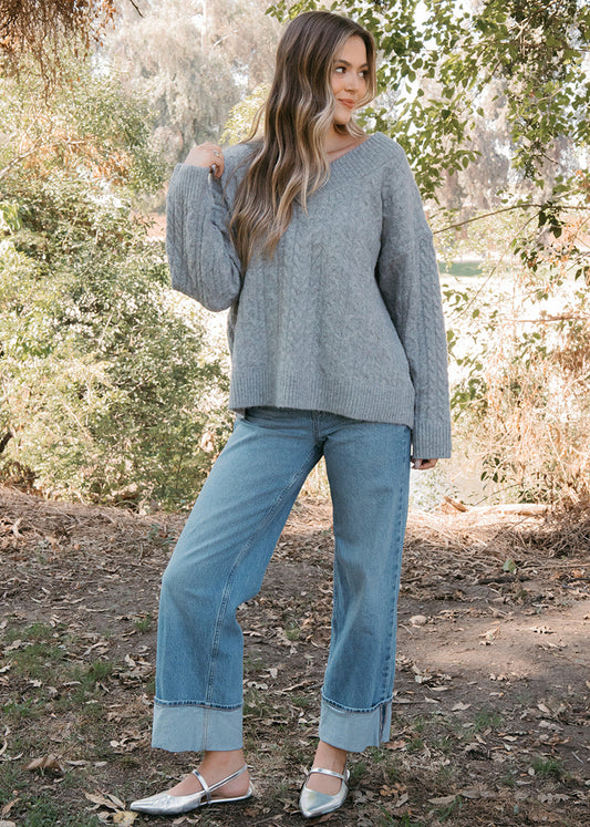 Cobblestone Cable Knit Sweater