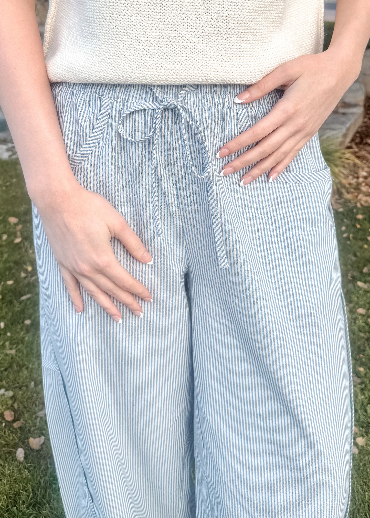 Shoreline Striped Barrel Pants