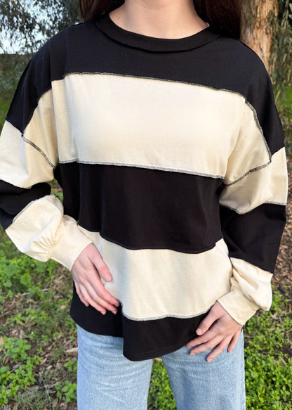 Stay In Line Long Sleeve Top