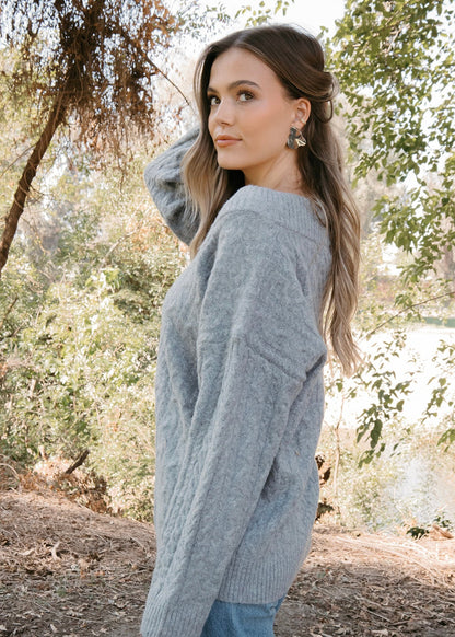 Cobblestone Cable Knit Sweater