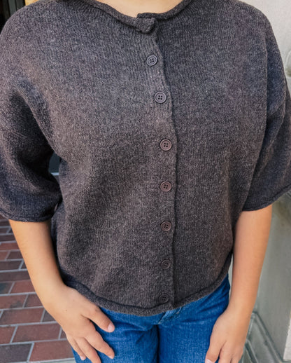 Brown Sugar Button-Up Cardigan