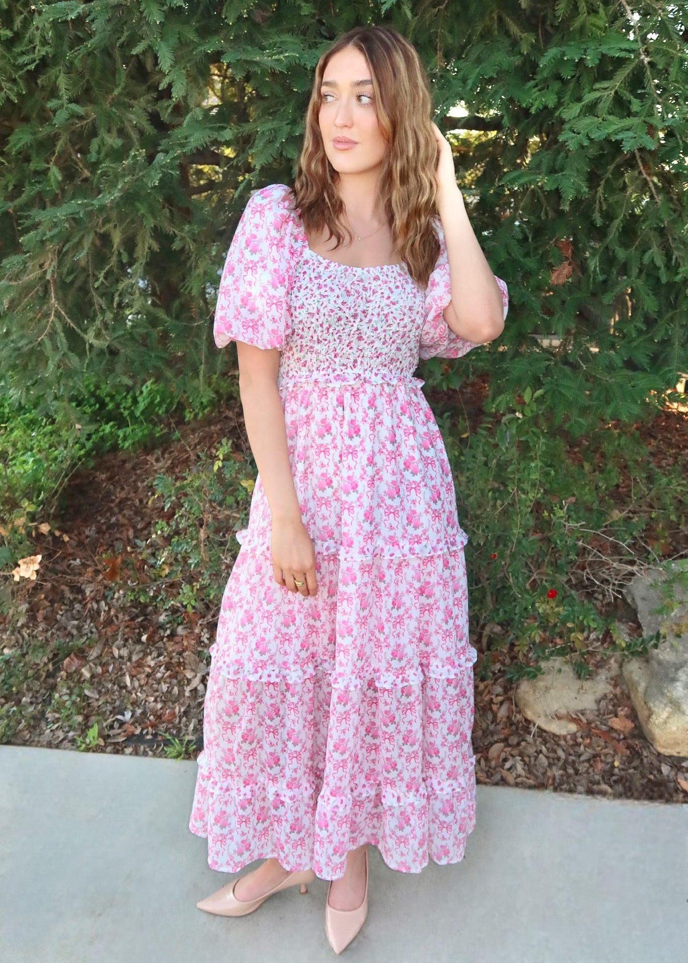 Blush and Bloom Midi Dress