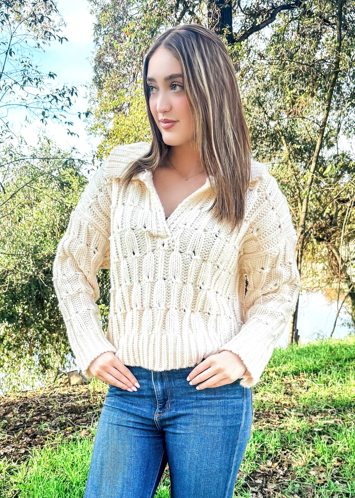Buttercream Bliss Knitted Sweater
