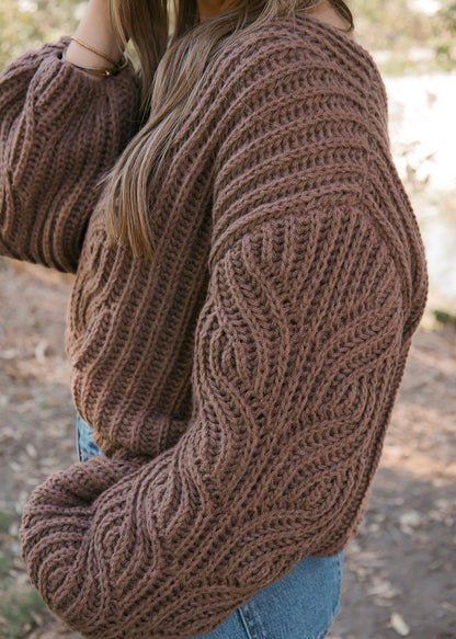 Chestnut Charm Knitted Sweater