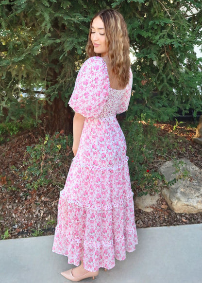 Blush and Bloom Midi Dress
