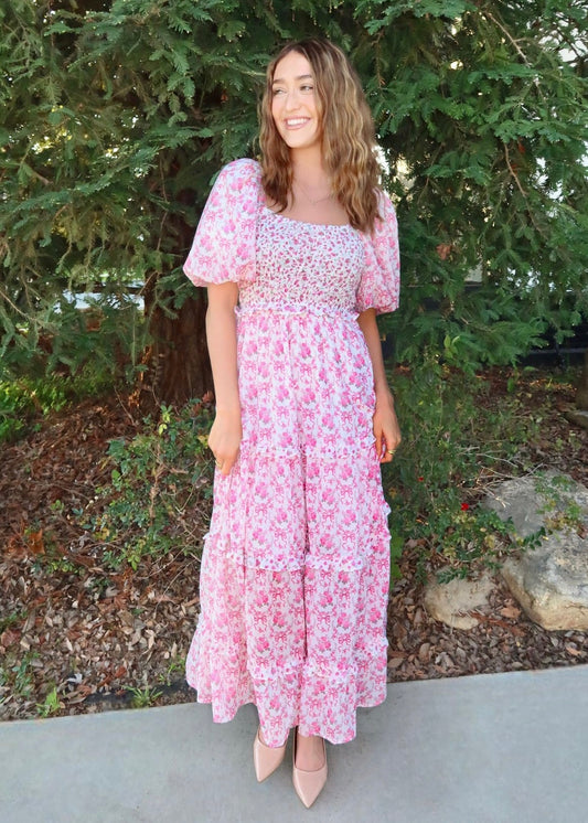 Blush and Bloom Midi Dress